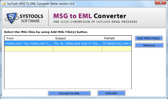 Convert MSG2EML 2.1