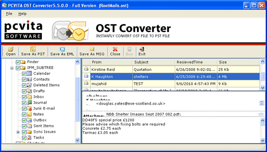OST2PST Exporter Tool 5.5