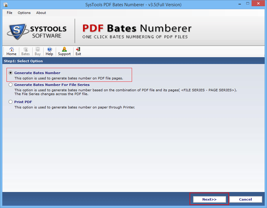 Add page numbers in pdf files by pdf bates numbering software